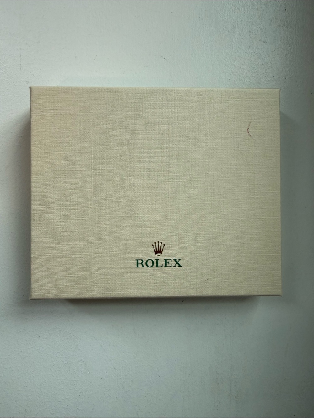 Rolex Cream Canvas Wall Art with Green Logo (New/Unused)